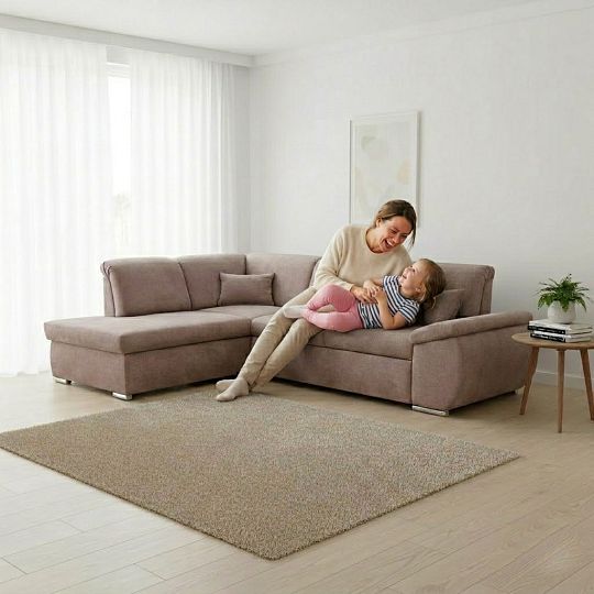 CARO rohová sedací souprava pravá, hnědá Alfa 80