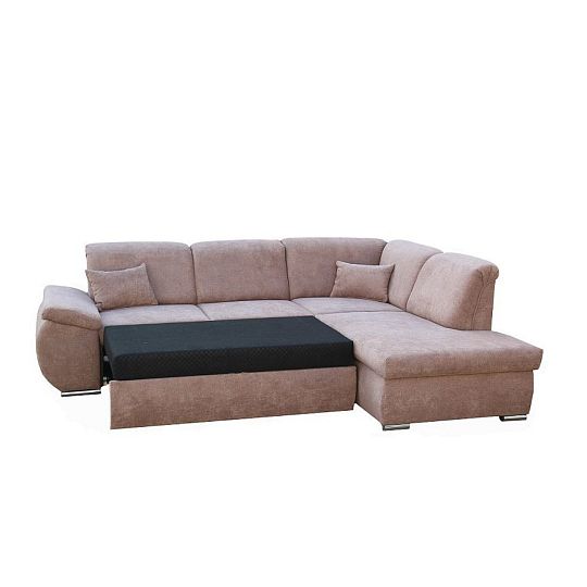 CARO rohová sedací souprava levá, hnědá