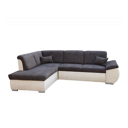 CARO Rohová sedací souprava pravá, béžová/tmavě hnědá