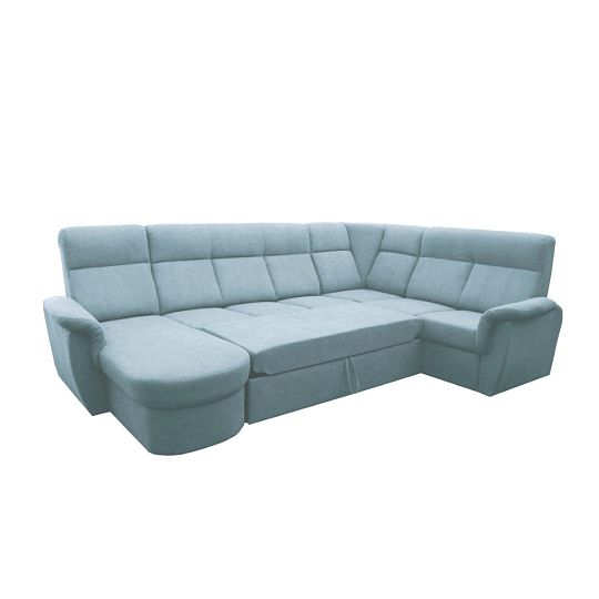 MODENA rohová sedací souprava do U levá, světle zelená