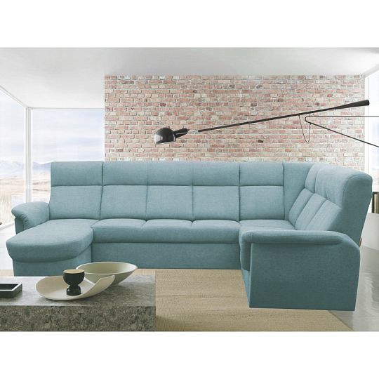 MODENA rohová sedací souprava do U levá, světle zelená