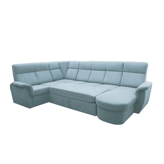 MODENA rohová sedací souprava do U pravá, světle zelená Primo 72