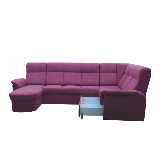 MODENA rohová sedací souprava do U levá, vínová