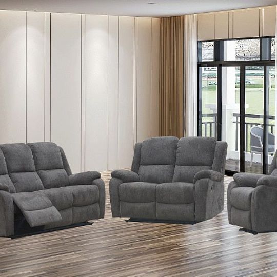 KORFU NEW Relaxační sedací souprava 3+2+1, hnědobéžová