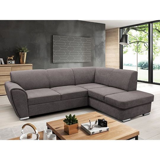 DORIAN rohová sedací souprava levá, šedohnědá Primo 16