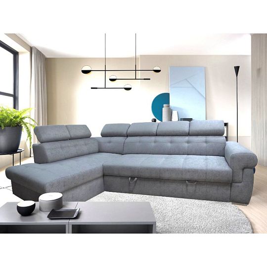 ATLANTIDA rohová sedací souprava, pravá, šedá