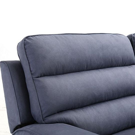 ALMERIA relaxační elektrická sedací souprava do U levá, tmavě šedomodrá