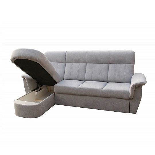 Modena 3R rohová sedací souprava, pravá, světle šedá Primo 88