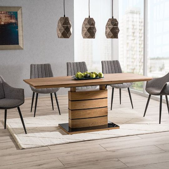 LEONARDO 1 rozkládací jídelní stůl, dub