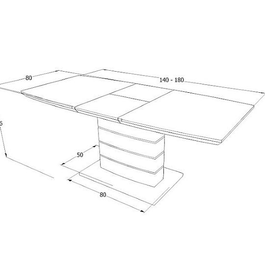 LEONARDO 1 rozkládací jídelní stůl, dub