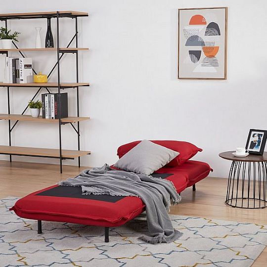 CHILLA 5 rozkládací pohovka 80 cm, červená