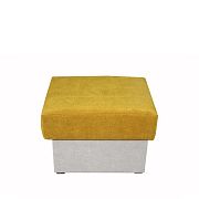 ALASKA taburet, sv.šedá/hořčicová