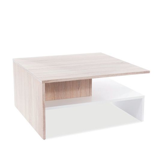 LINDA konferenční stolek, dub sonoma/bílá