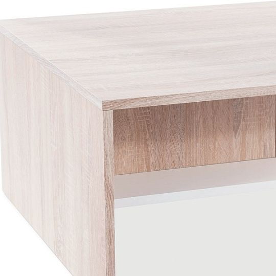 LINDA konferenční stolek, dub sonoma/bílá