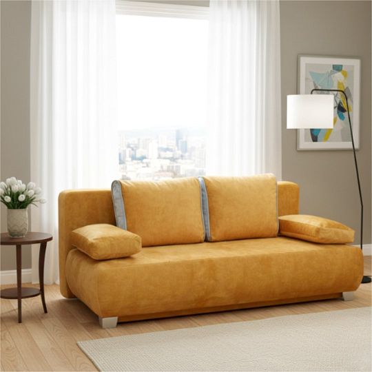 JANA pohovka, hořčicová/šedá Terra 48