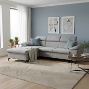 COLMA rohová sedací souprava, pravá, šedivá SALLY 08