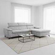 COLMA rohová sedací souprava, levá, světle šedá Sally 07