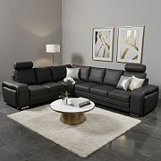 Enrico 2-Roh-3 Rohová sedací souprava, pravá, kůže, grafit