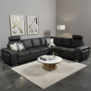 Enrico 3N-ROH-2 rohová sedací souprava, levá, kůže, grafit