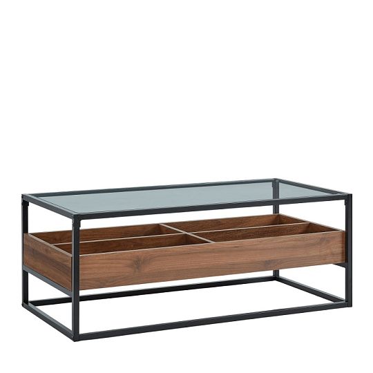 HARMONY A  konferenční stolek, ořech/černá kov