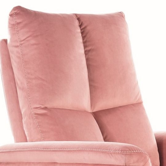 NEO VELVET relaxační křeslo elektrické, starorůžová