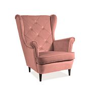 LADY VELVET křeslo, starorůžová