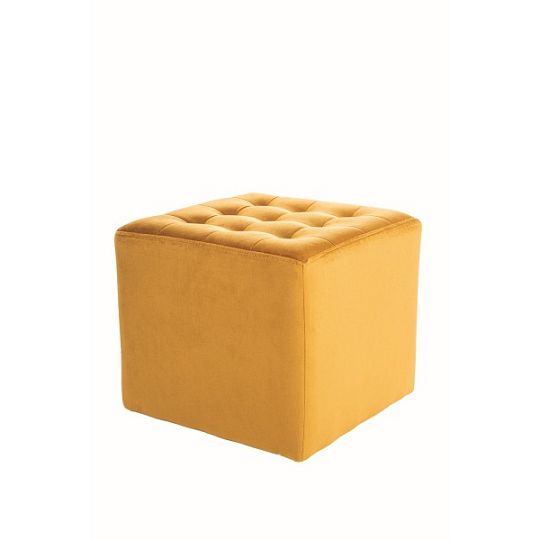 LORI VELVET taburet, hořčicová