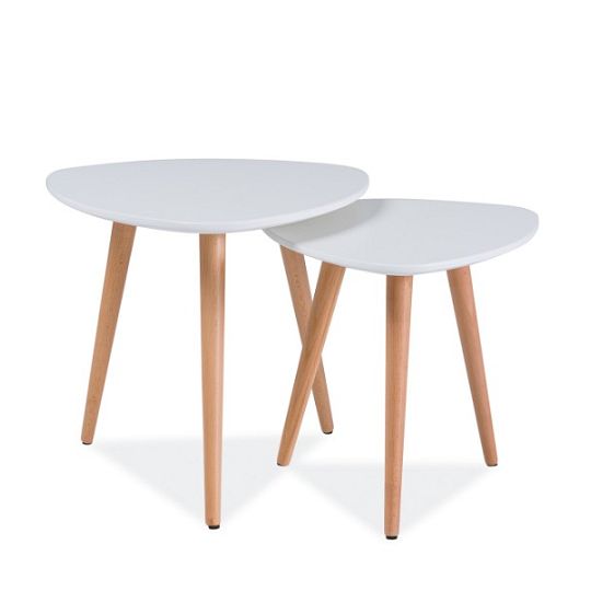 NOLAN A konferenční stolek, bílá/buk