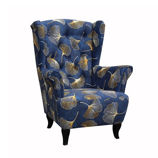 LUDWIG křeslo, modrožlutá