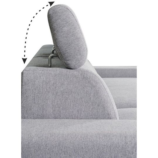 CAIRO rohová sedací souprava, pravá, světle šedá