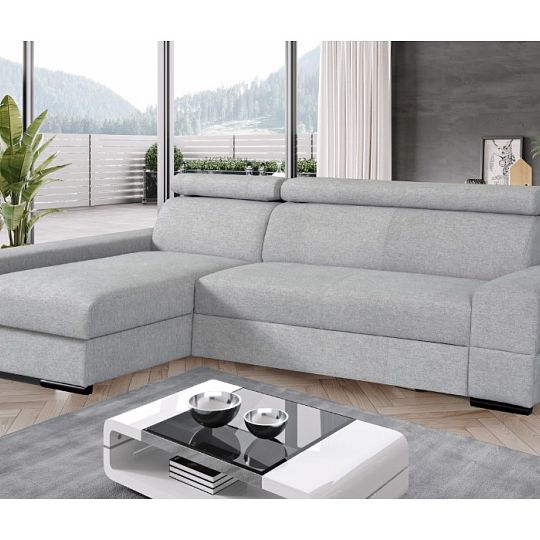 CAIRO rohová sedací souprava, pravá, světle šedá