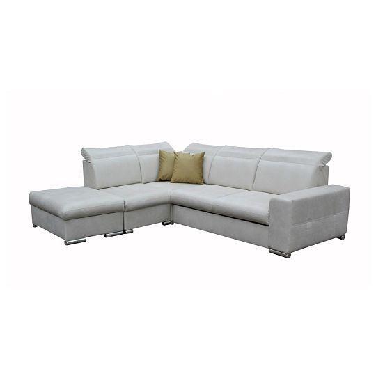 ROMEO rohová sedací souprava, pravá, bílá káva Letto 03