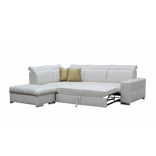 ROMEO rohová sedací souprava, pravá, bílá káva Letto 03