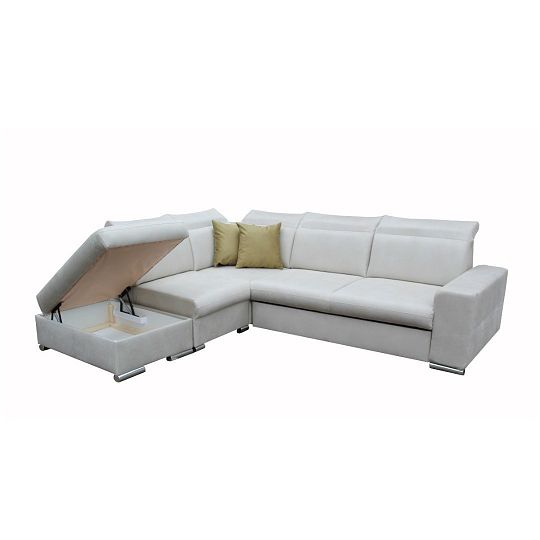 ROMEO rohová sedací souprava, pravá, bílá káva Letto 03