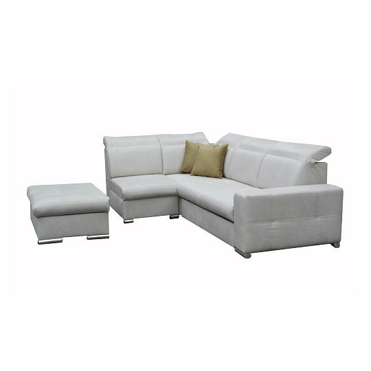 ROMEO rohová sedací souprava, pravá, bílá káva Letto 03