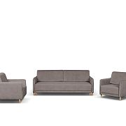 PEGY sedací souprava 3R+1+1, šedohnědá