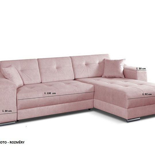 VALLETTA rohová sedací souprava, UNI, tmavě šedá