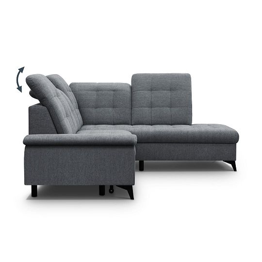 BELFORT rohová sedací souprava, levá, tmavě šedá Gemma 90