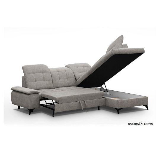 BELFORT rohová sedací souprava, levá, tmavě šedá Gemma 90