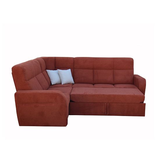 HENRI rohová sedací souprava, pravá, terracota Brooklyn brick