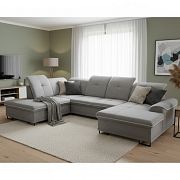 BAHAMY U sedací souprava, pravá, světle šedá Rosario 453