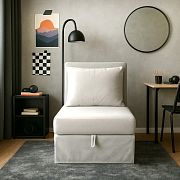 CHILLA 8 rozkládací pohovka 70 cm, bílá káva