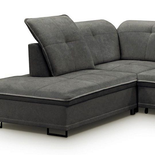 BAHAMY U sedací souprava, pravá, tmavě šedá Rosario 456