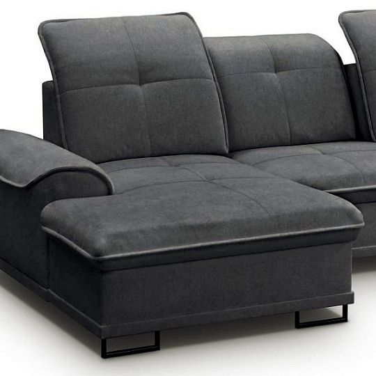 BAHAMY U sedací souprava, levá, tmavě šedá Rosario 456