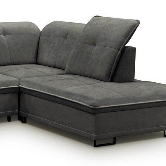 BAHAMY U sedací souprava, levá, tmavě šedá Rosario 456