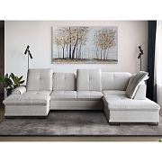 BAHAMY U sedací souprava, levá, bílá káva Rosario 451