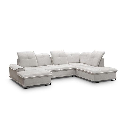 BAHAMY U sedací souprava, levá, bílá káva Rosario 451