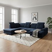 BAHAMY U sedací souprava, pravá, tmavě modrá Rosario 465