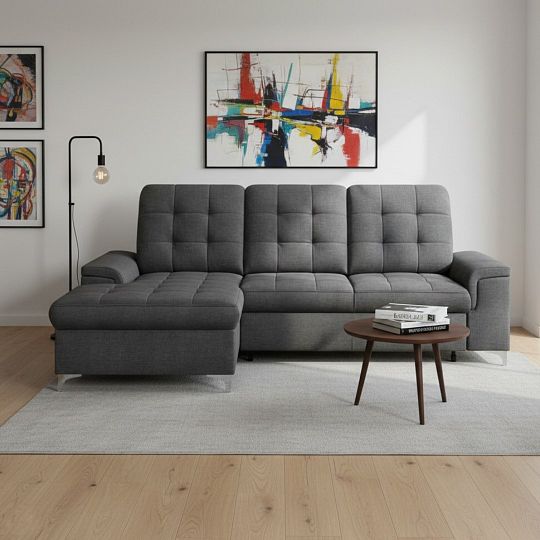 ADRIANA rohová sedací souprava, pravá, šedá Vogue 15