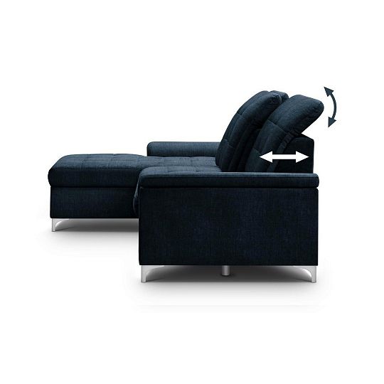 ADRIANA rohová sedací souprava, pravá, tmavě modrá Vogue 13